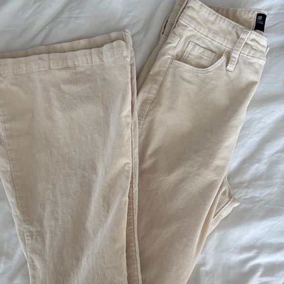 Hollister Cream Corduroy High-Rise Flare Pants - Picture 1 of 3